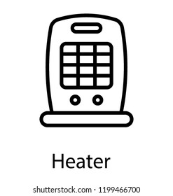 Portable Gas Heater Line Icon Vector 