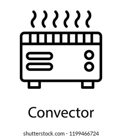 Portable Gas Heater Line Icon Vector 