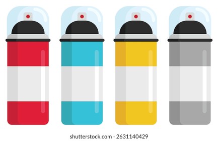 Portable gas icons isolated on white background.