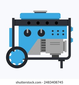 Portable generator dual fuel vector cartoon illustration isolated on a white background.