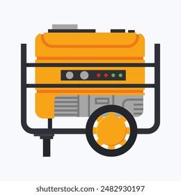 Portable generator for home use vector cartoon illustration isolated on a white background.