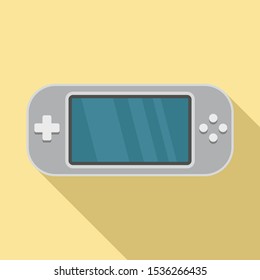 Portable glass console icon. Flat illustration of portable glass console vector icon for web design