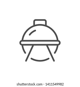 Portable grill line outline icon