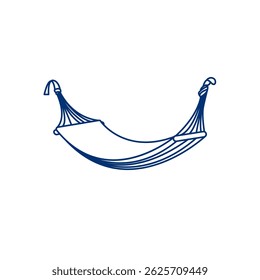 Portable Hammock line art vector