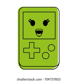 portable handheld game console kawaii style icon image 