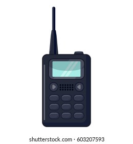 Portable handheld radio icon. Cartoon illustration of portable handheld radio vector icon for web