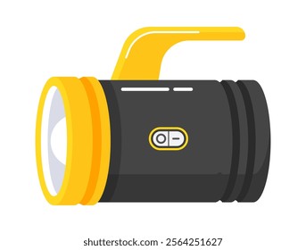 Portable handheld spotlight lantern vector illustration