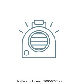 Portable heater linear icon concept. Portable heater line vector sign, symbol, illustration.
