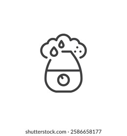 Portable Humidifier line icon. linear style sign for mobile concept and web design. A device emitting mist into the air outline vector icon. Symbol, logo illustration. Vector graphics