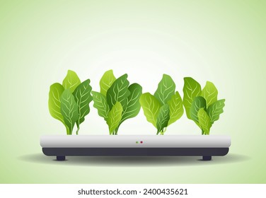 Portable hydroponic aeroponic system for eco-friendly growing of green lettuce, vegetables and herbs