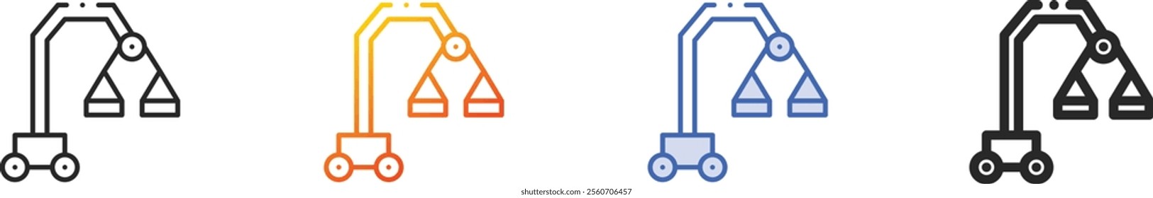 portable icon.Thin Linear, Gradient, Blue Stroke and bold Style Design Isolated On White Background