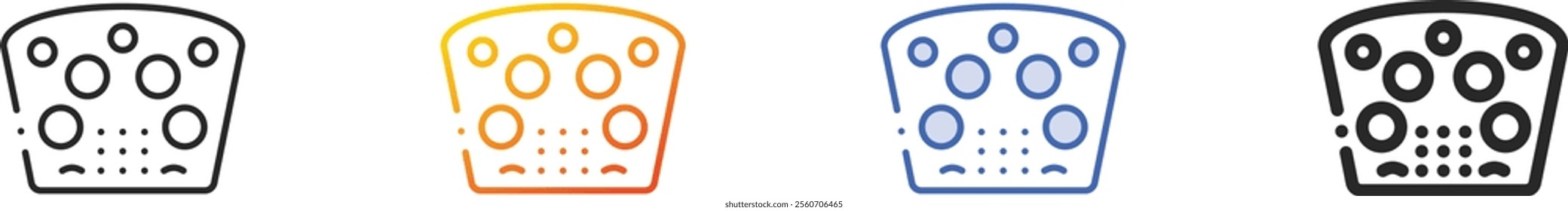 portable icon.Thin Linear, Gradient, Blue Stroke and bold Style Design Isolated On White Background