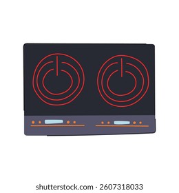 portable introduction cooktop cartoon. burner stove, heat cookware, control temperature portable introduction cooktop sign. isolated symbol vector illustration