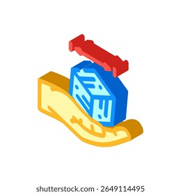 ícone isométrico portátil vetor. sinal portátil. ilustração de símbolo isolado