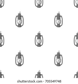 Portable kerosene lamp.African safari single icon in monochrome style vector symbol stock illustration web.