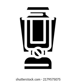 portable lamp glyph icon vector. portable lamp sign. isolated symbol illustration