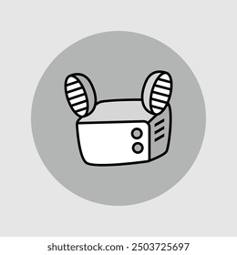 A portable lamp vector icon