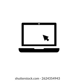 Notebook portátil com cursor ativo
