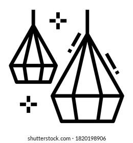 Ein tragbares Leuchtsymbol, Signalleuchten, Linie, Vektorstil