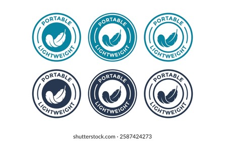 Portable lightweight vector logo badge. Suitable for information and product label 