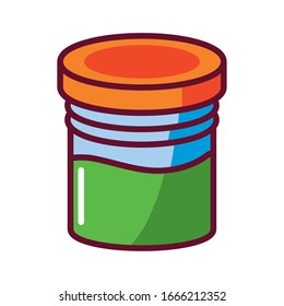 portable liquid flask icon over white background, fill style icon, vector illustration