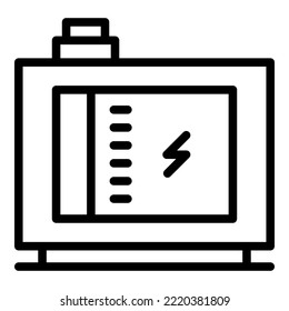 Portable machine icon outline vector. Gas energy. Engine gas