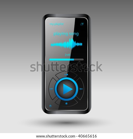 Portable media player editable vector file