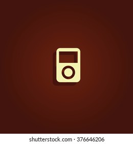 Portable media player. Flat web icon or sign.