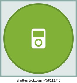 Portable media player. Flat web icon or sign.
