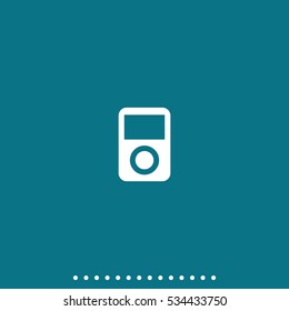 Portable media player. Flat web icon or sign.