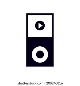 Portable media player icon. Flat design style. Vector EPS 10.