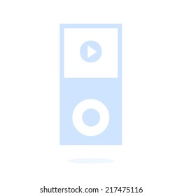 Portable media player icon. Flat design style. Vector EPS 10.