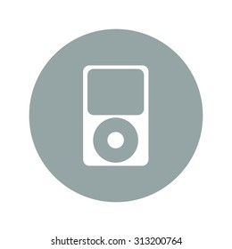 Portable media player icon. Flat design style. Vector EPS 10