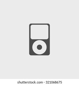 Portable media player icon. Flat design style. Vector EPS 10
