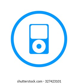 Portable media player icon. Flat design style. Vector EPS 10