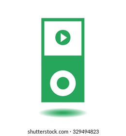 Portable media player icon. Flat design style. Vector EPS 10.