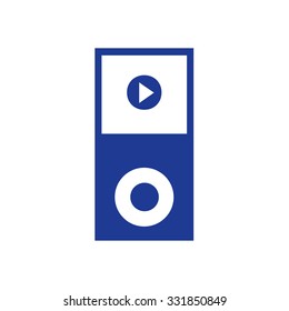 Portable media player icon. Flat design style. Vector EPS 10.