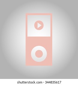 Portable media player icon. Flat design style. Vector EPS 10.