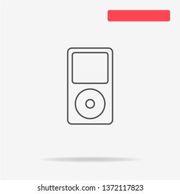 Portable media player icon. Vector concept illustration for design.