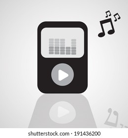 Portable media player icon. Vector EPS 10.