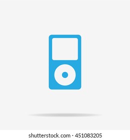 Portable media player icon. Vector concept illustration for design.