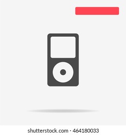 Portable media player icon. Vector concept illustration for design.
