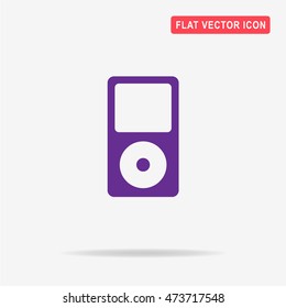 Portable media player icon. Vector concept illustration for design.