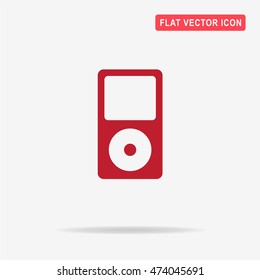 Portable media player icon. Vector concept illustration for design.