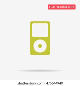 Portable media player icon. Vector concept illustration for design.