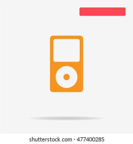 Portable media player icon. Vector concept illustration for design.