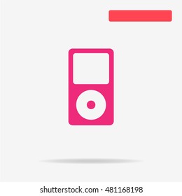 Portable media player icon. Vector concept illustration for design.