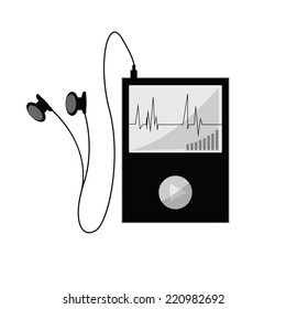 Portable media player vector