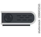 Portable movie projector vector cartoon illustration isolated on a white background.