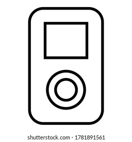 Portable MP3 device console technology icon design vector illustration